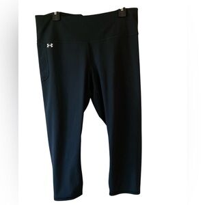 Under Armour Black Fitted Cropped Leggings Women's Size 2x
